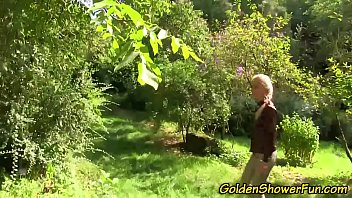 Filthy Piss Whore Gets Rawdogged In The Open Air