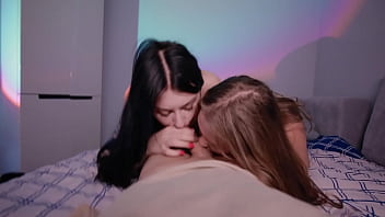 Two Stepsisters Share A Double Deep Throat Experience