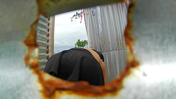 Outdoor Booth Recording Of A Voluptuous Woman With A Massive Ass